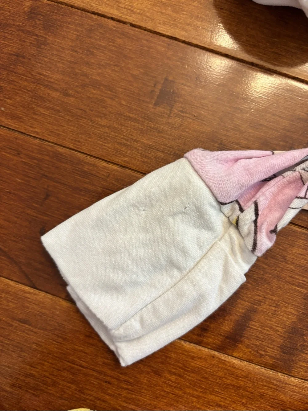 Little Sleepies Pink Breakfast Print Zippered Baby Sleepsuit